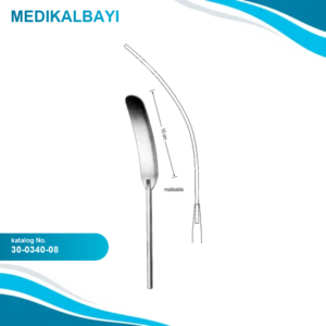 30.0340.08 Heifetz Beyin Spatulası 8x100mm, 20cm