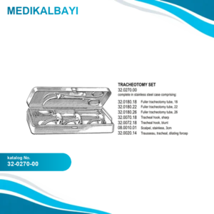 32.0270.00 Trakeostomi Set Kutu içinde
