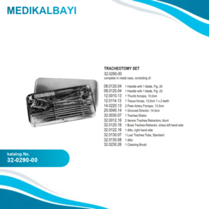 32.0290.00 Trakeostomi Set Komple Metal Kutu İçinde