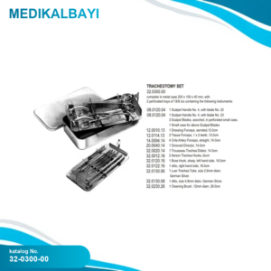 32.0300.00 Trakeotomi Set Komple Metal Kutu İçinde