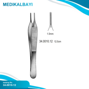 34.0010.12 DeBakey Adson Atravmatik Forseps 1.5mm, 12.5cm