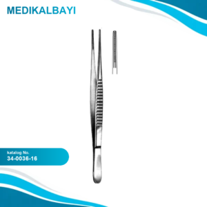34.0036.16 DeBakey Atravmatik Doku Forsepsi 2mm, 16cm