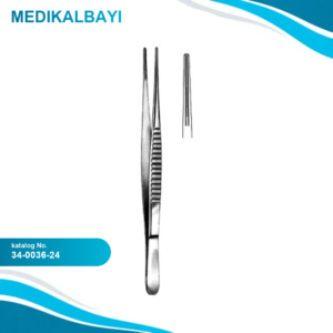 34.0036.24 DeBakey Atravmatik Doku Forsepsi 2mm, 24cm