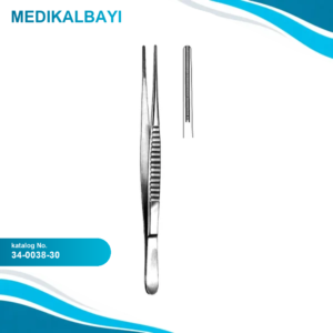 34.0038.30 DeBakey Atravmatik Doku Forsepsi 2.7mm, 30cm
