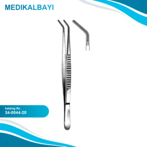 34.0044.20 DeBakey Atravmatik Doku Forsepsi 2mm Açılı 20cm