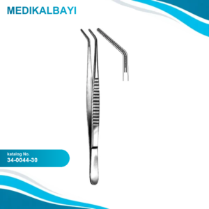 34.0044.30 DeBakey Atravmatik Doku Forsepsi 2mm Açılı 30cm