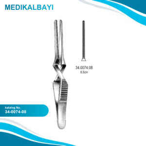 34.0074.08 DeBakey Buldog Klemp Atravmatik Düz 8.5cm, 30mm