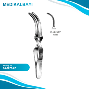 34.0075.07 DeBakey Buldog Klemp Atravmatik Eğri 7.5cm