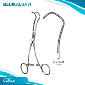 34.0190.18 Derra DeBakey Atravmatik Forseps 18cm