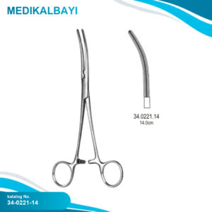 34.0221.14 DeBakey Pean Atravmatik Arter Forseps Eğri 14cm