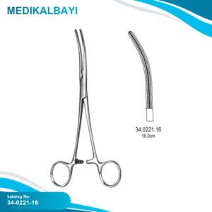 34.0221.16 DeBakey Pean Arter Forseps Eğri 16.5cm