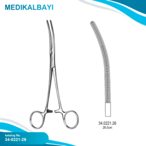 34.0221.26 DeBakey Pean Arter Forseps Eğri 26cm