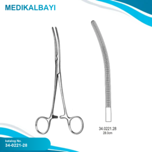 34.0221.28 DeBakey Pean Arter Forseps Eğri 28cm