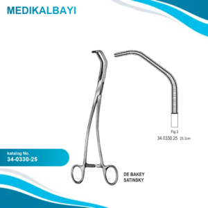 34.0330.25 DeBakey Satinsky Vena Kava Klemp 25cm Fig.3