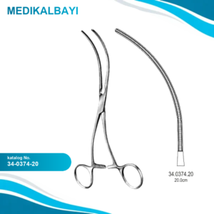 34.0374.20 DeBakey Periferik Vasküler Klemp Eğri 20cm