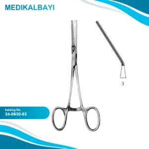 34.0630.03 Yenidoğan & Çocuk Klemp Düz İnce Fig.3 14.5cm