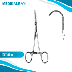 34.0630.08 Yenidoğan & Çocuk Klemp Düz İnce Fig.8 14cm