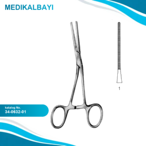 34.0632.01 Yenidoğan & Çocuk Klemp Açılı İnce Fig.1 14.5cm