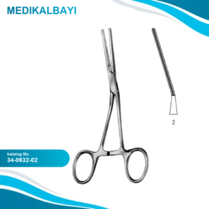 34.0632.02 Yenidoğan & Çocuk Klemp Açılı İnce Fig.2 14.5cm