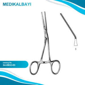 34.0632.03 Yenidoğan & Çocuk Klemp Açılı İnce Fig.3 14.5cm