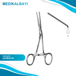 34.0632.04 Yenidoğan & Çocuk Klemp Açılı İnce Fig.4 13.5cm