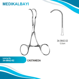 34.0642.02 Castaneda Yenidoğan Klemp Çok İnce Eğri 12cm