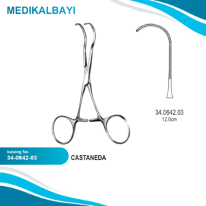 34.0642.03 Castaneda Yenidoğan Klemp Çok İnce Eğri 12cm