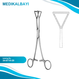 34.0710.20 Lovelace Akciğer Kavrama Forsepsi Düz 20cm