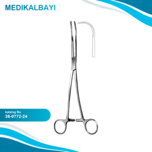 36.0772.24 Semb Ligaşür Forseps Eğri 24cm