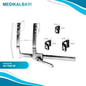 36.7490.00 FINOCHIETTO Sternum Ekartörü , 3 Çift Bıçak İle, 15cm Alüminyum