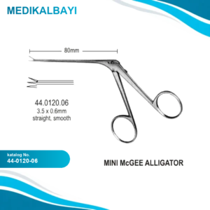 44.0120.06 Mini McGee Alligator Kulak Forsepsi 8cm