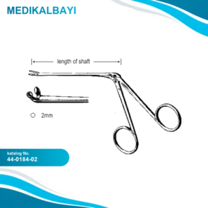 44.0184.02 Hartmann Kulak Forsepsi Yukarı Doğru 2mm, 8.5cm