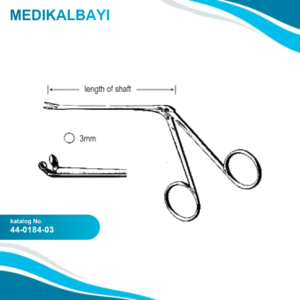 44.0184.03 Hartmann Kulak Forsepsi Yukarı Doğru 3mm, 8.5cm
