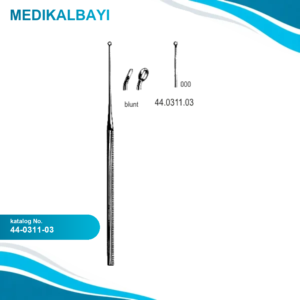 44.0311.03 Buck Kulak Küreti Eğri Künt Fig.000, 16.5cm