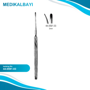 44.0591.03 Lempert Elevatör Eğri 3mm, 19cm