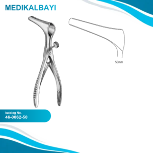 46.0062.50 Killian Burun Spekulumu Yan Vidalı 50mm