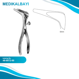 46.0072.50 Cottle Burun Spekulumu Yan Vidalı 50mm 14cm
