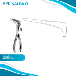 46.0072.90 Cottle Burun Spekulumu Yan Vidalı 90mm 14cm