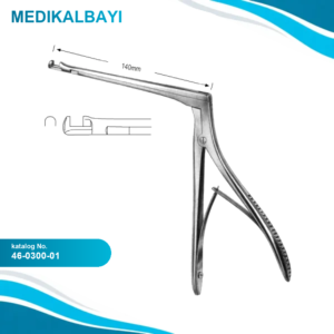 46.0300.01 Hajek Sphenoid Panç Yukarı Doğru Kesim 4x4mm, Şaft 14cm