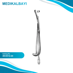 49.0312.24 Ağız İçi Ekartörü Sağ Fiber Optik Bağlantılı 24cm