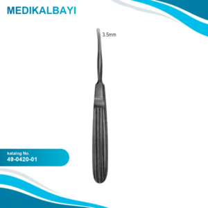 49.0420.01 Kreidler Elevatör Eğri Keskin 3.5mm, 16cm