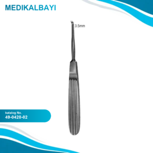 49.0420.02 Kreidler Elevatör Eğri Keskin 3.5mm, 16cm