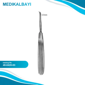 49.0420.03 Kreidler Elevatör Eğri Keskin 3.5mm, 16cm