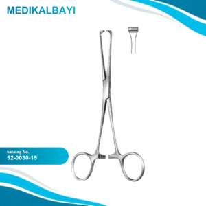 52.0030.15 Boys Allis Bağırsak Doku Forsepsi 15cm