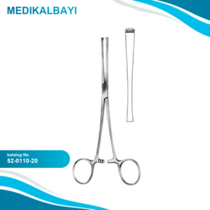 52.0110.20 Lockwood Allis Bağırsak Doku Forsepsi 20cm