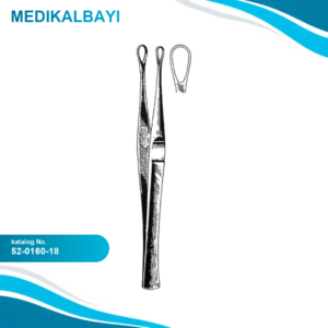 52.0160.18 Denis Browne Bağırsak Tutma Forsepis 18cm