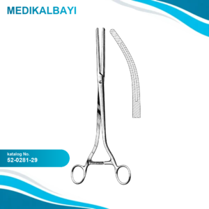 52.0281.29 Moynihan Bağırsak Klempi Pencereli Eğri 29cm