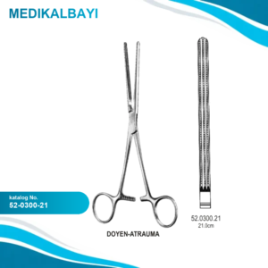 52.0300.21 Doyen Bağırsak Forsepsi Atravmatik Düz 21cm