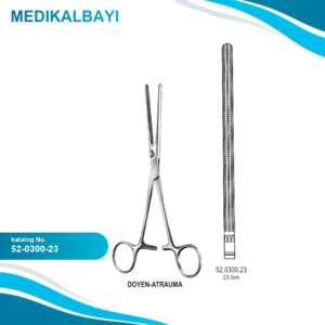 52.0300.23 Doyen Bağırsak Forsepsi Atravmatik Düz 23cm