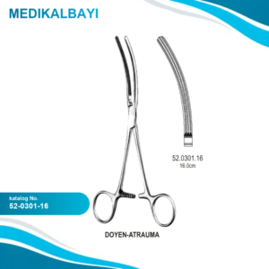 52.0301.16 Doyen Bağırsak Forsepsi Atravmatik Eğri 16cm